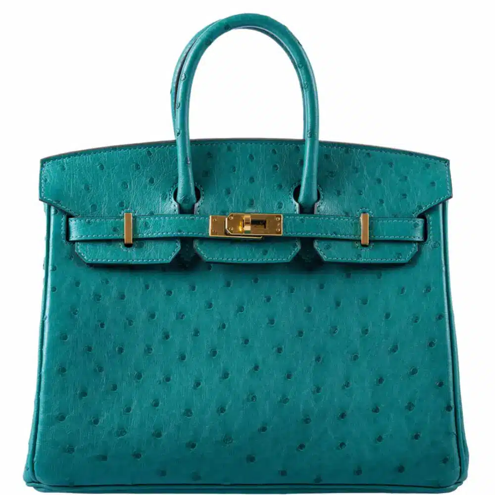 replica hermes bags Hermès 2019 Birkin 25 Vert Verone Ostrich Gold Hardware