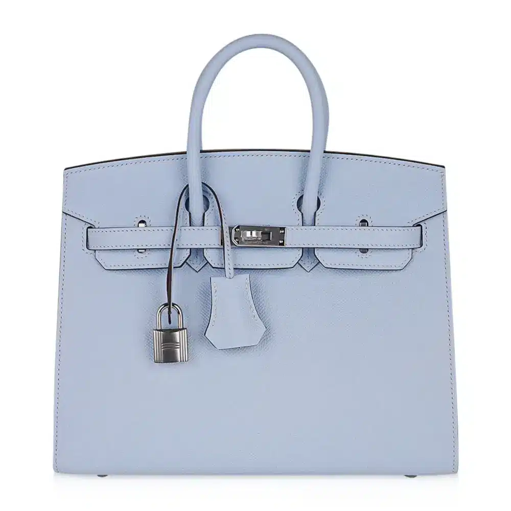 replica hermes bags Hermès Birkin 25 Sellier Blue Brume Epsom Palladium Hardware