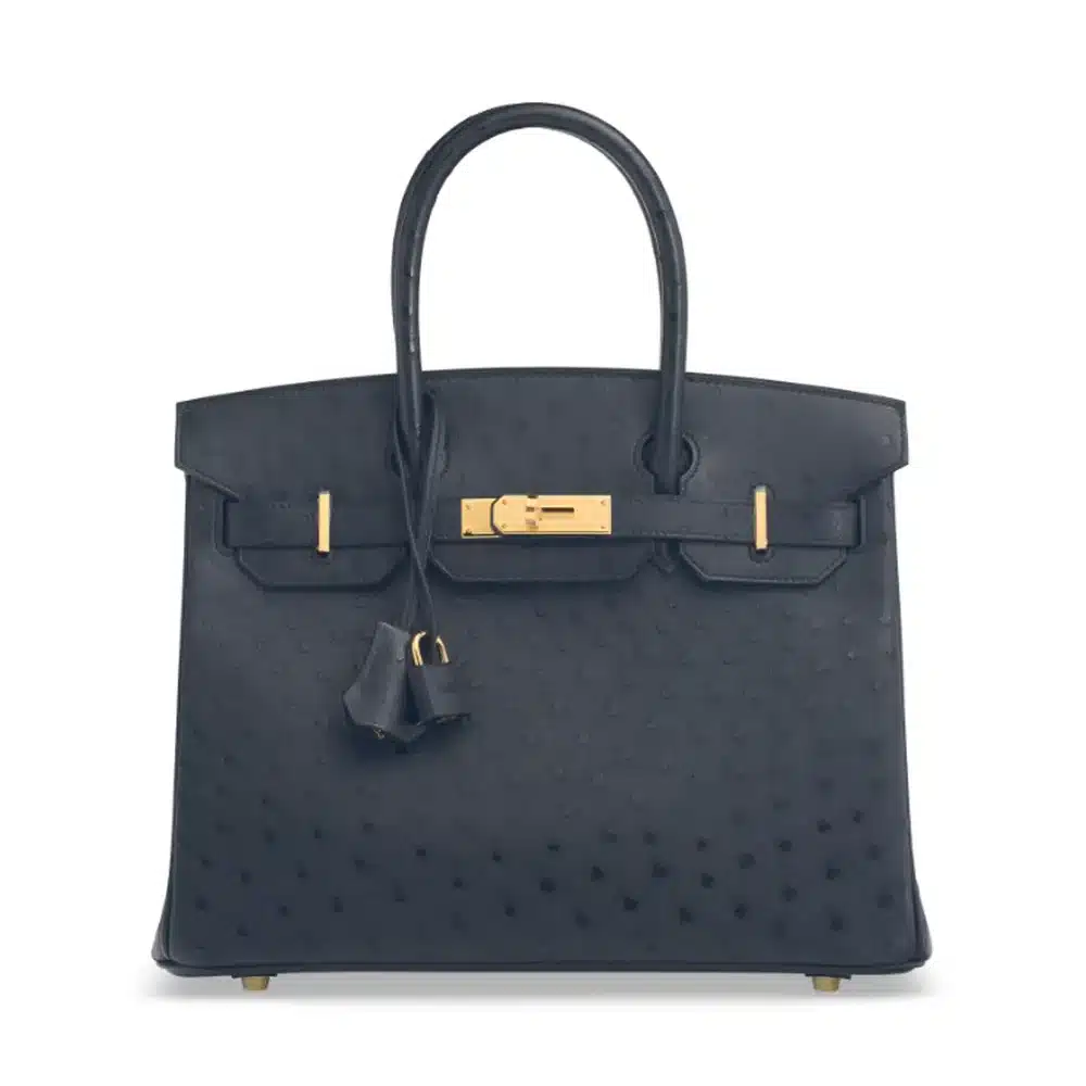 Hermès Birkin 30 Black Ostrich Gold Hardware luxury bags