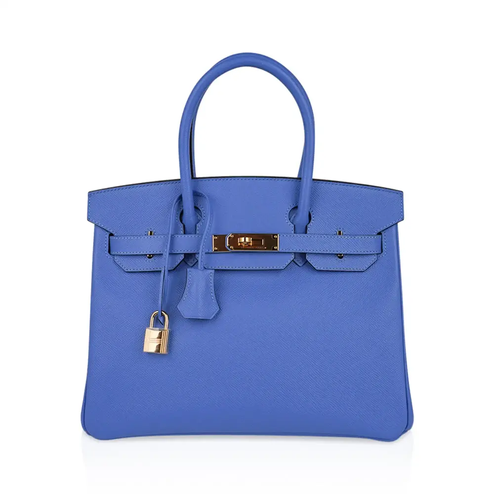 replica hermes bags Hermès Birkin 30 Blue Paradis Epsom Gold Hardware