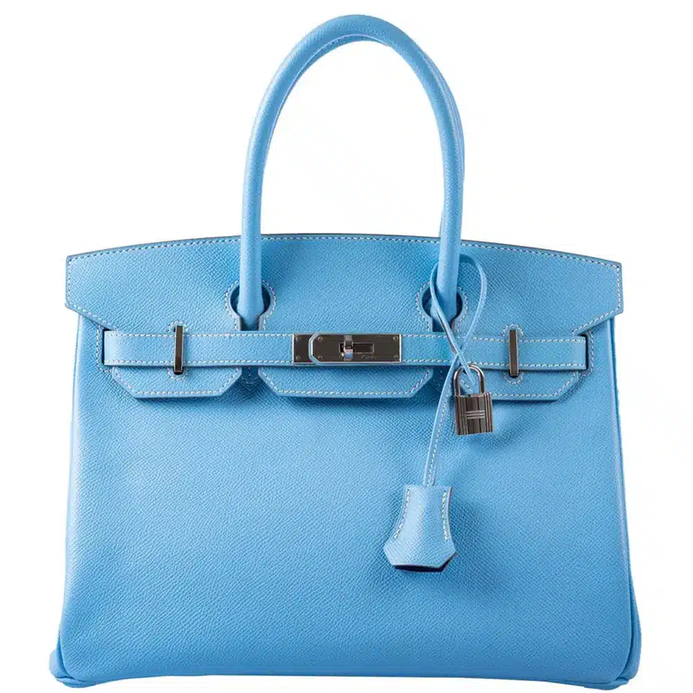 Hermès Birkin 30 Celeste Blue Epsom Palladium Hardware Lushentic bags