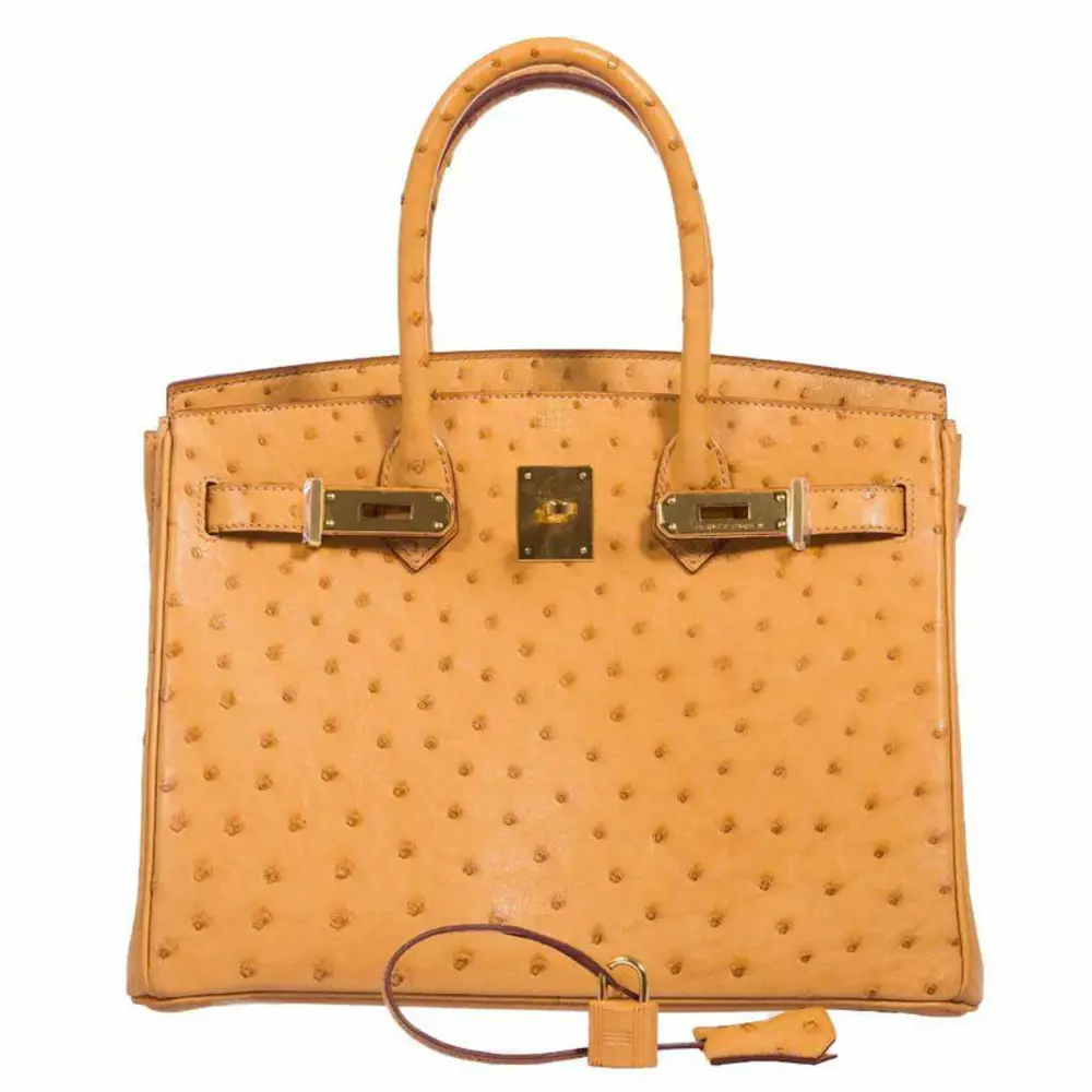 replica hermes bags Hermès Rare Collectible Birkin 30 Tabac Camel Ostrich Gold Hardware