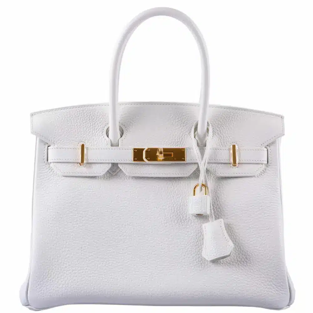 Hermès Birkin 30 White Clemence Gold Hardware Lushentic quality