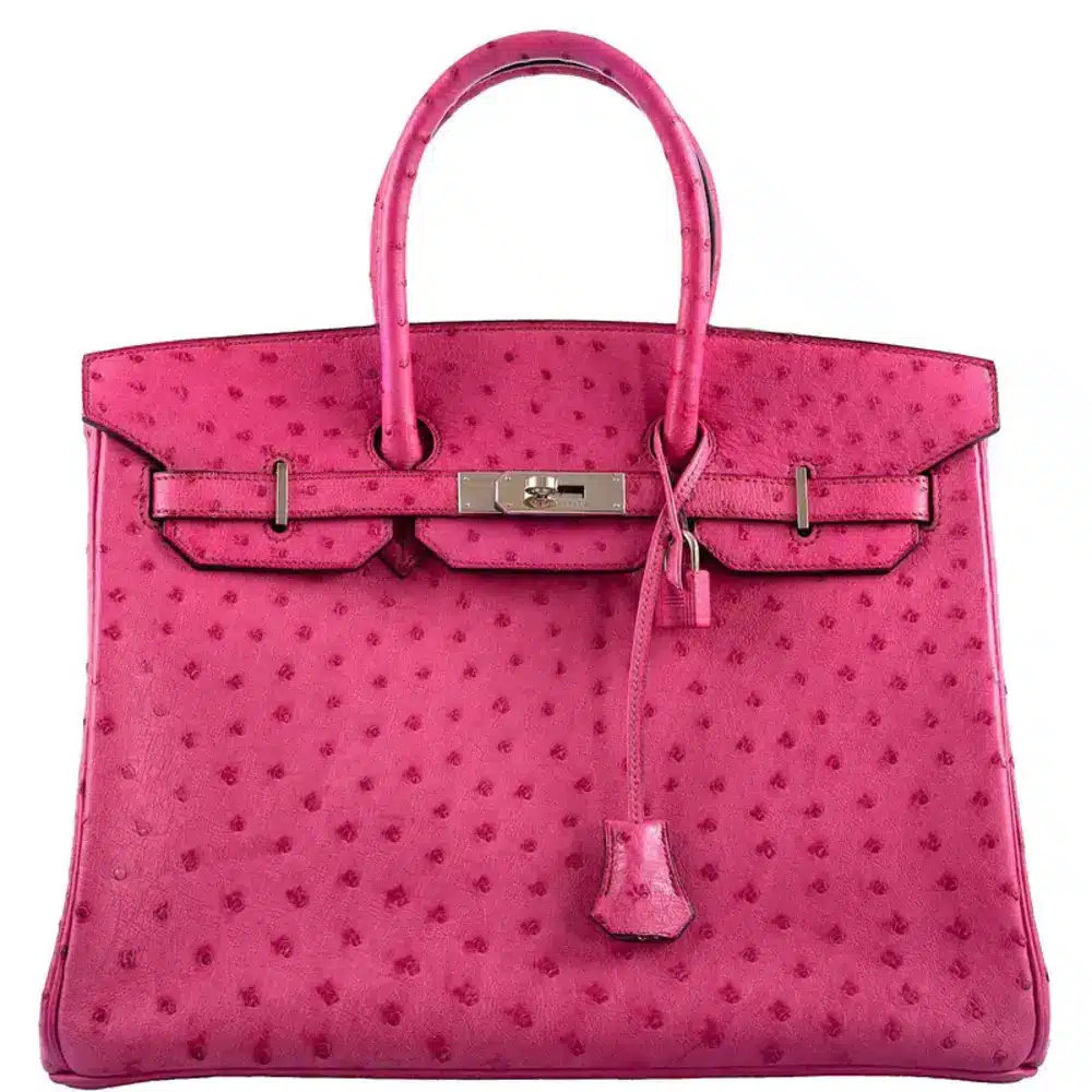 replica hermes bags Hermès Birkin 35 Fuchsia Ostrich Palladium Hardware