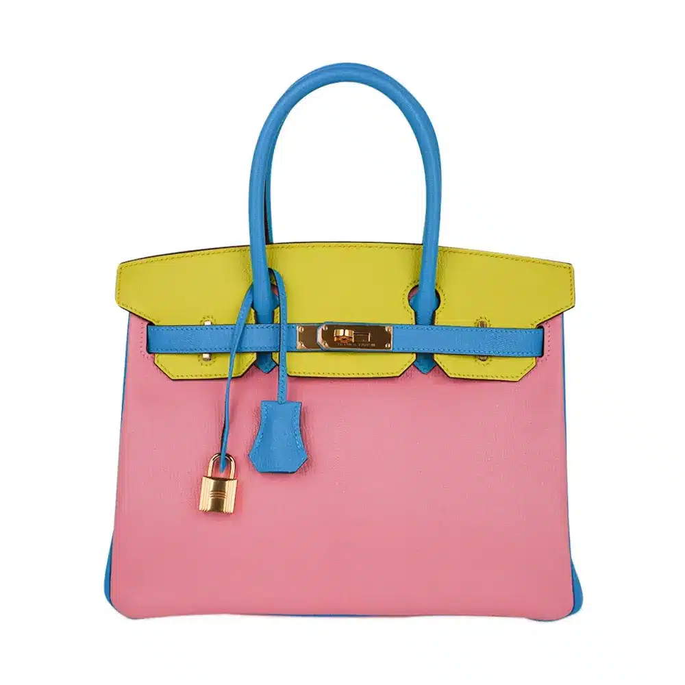 replica hermes bags Hermès HSS Birkin 30 Tri-Color Rose Sakura/Anemone/Bamboo Chevre Gold Hardware