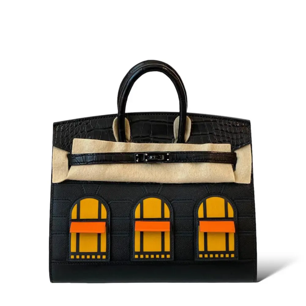 replica hermes bags Hermès Rare Collectible Birkin 20 So Black Shiny Niloticus Crocodile